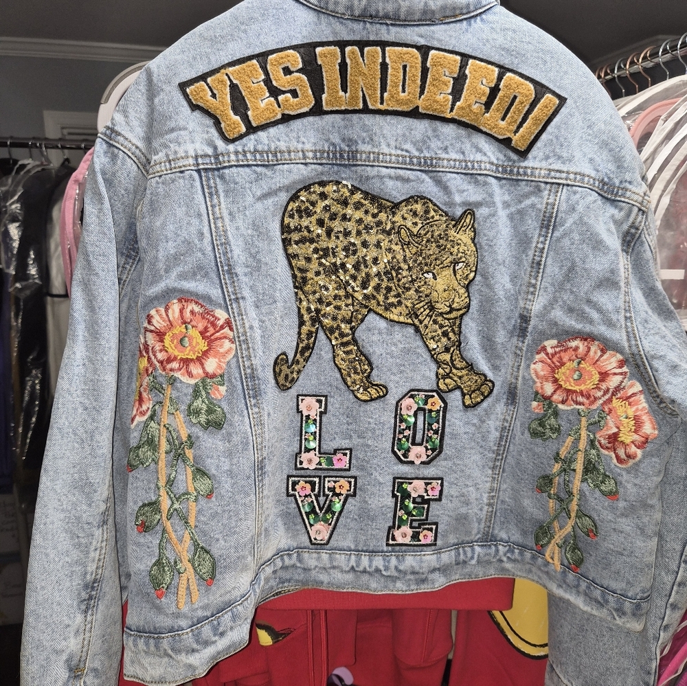 💙AKIRA Embelished Fleece Lined DENIM JEAN JACKET💙